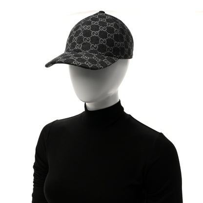 Gucci Covered Wool GG Monogram Baseball Hat L Grey Dark Grey 2 of 9