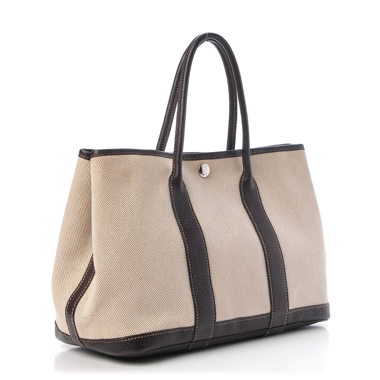 Hermes Toile Buffalo Garden Party Tote 30 TPM Marron Fonce 3 of 11