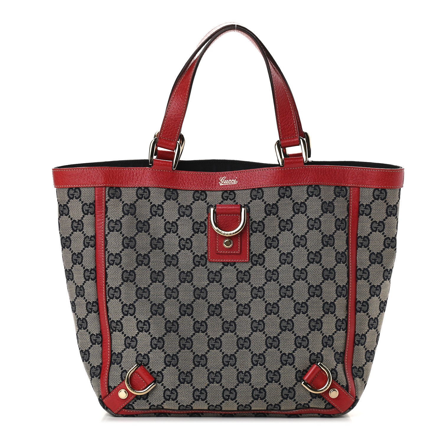 Gucci Monogram Small AbbeyTote Navy Red 1 of 9