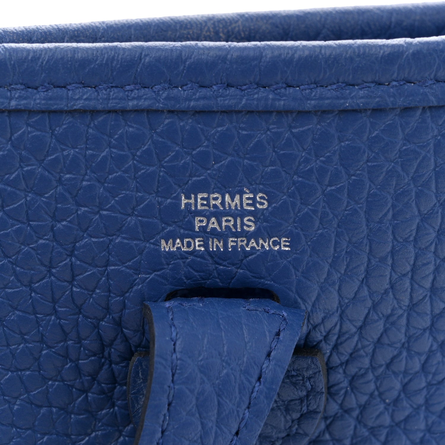Hermes Taurillon Clemence Evelyne TPM Bleu Royal 6 of 11