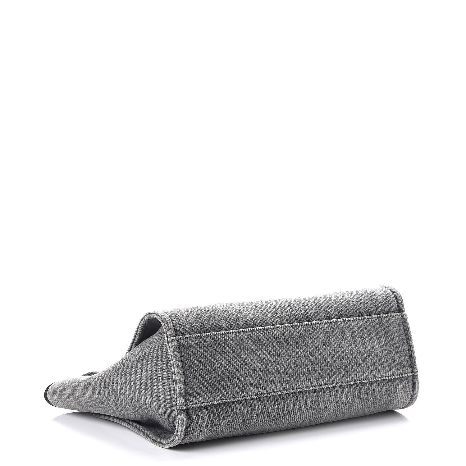 Chanel Canvas Small Deauville Tote Grey 4 of 7