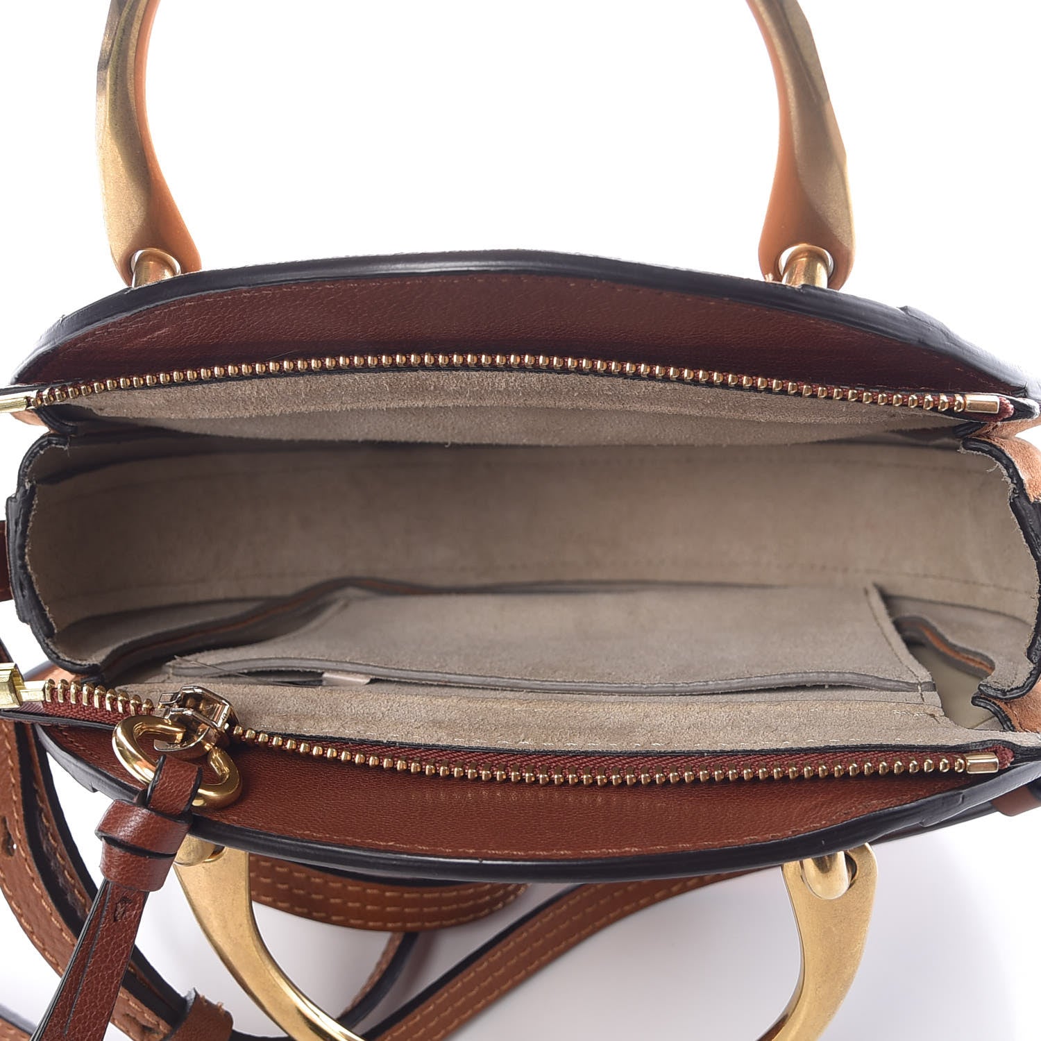 Chloe Shiny Goatskin Smooth Calfskin Suede Small Pixie Bag Saffron Red 5 of 7