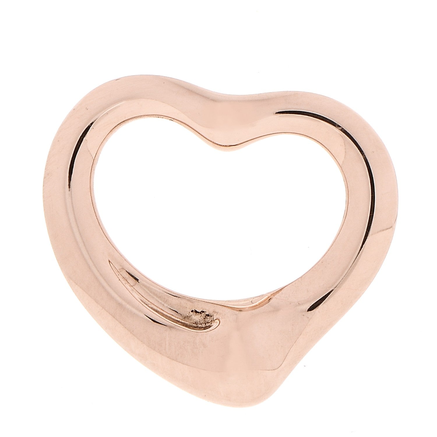 Tiffany 18K Rose Gold Elsa Peretti Open Heart Pendant 1 of 3