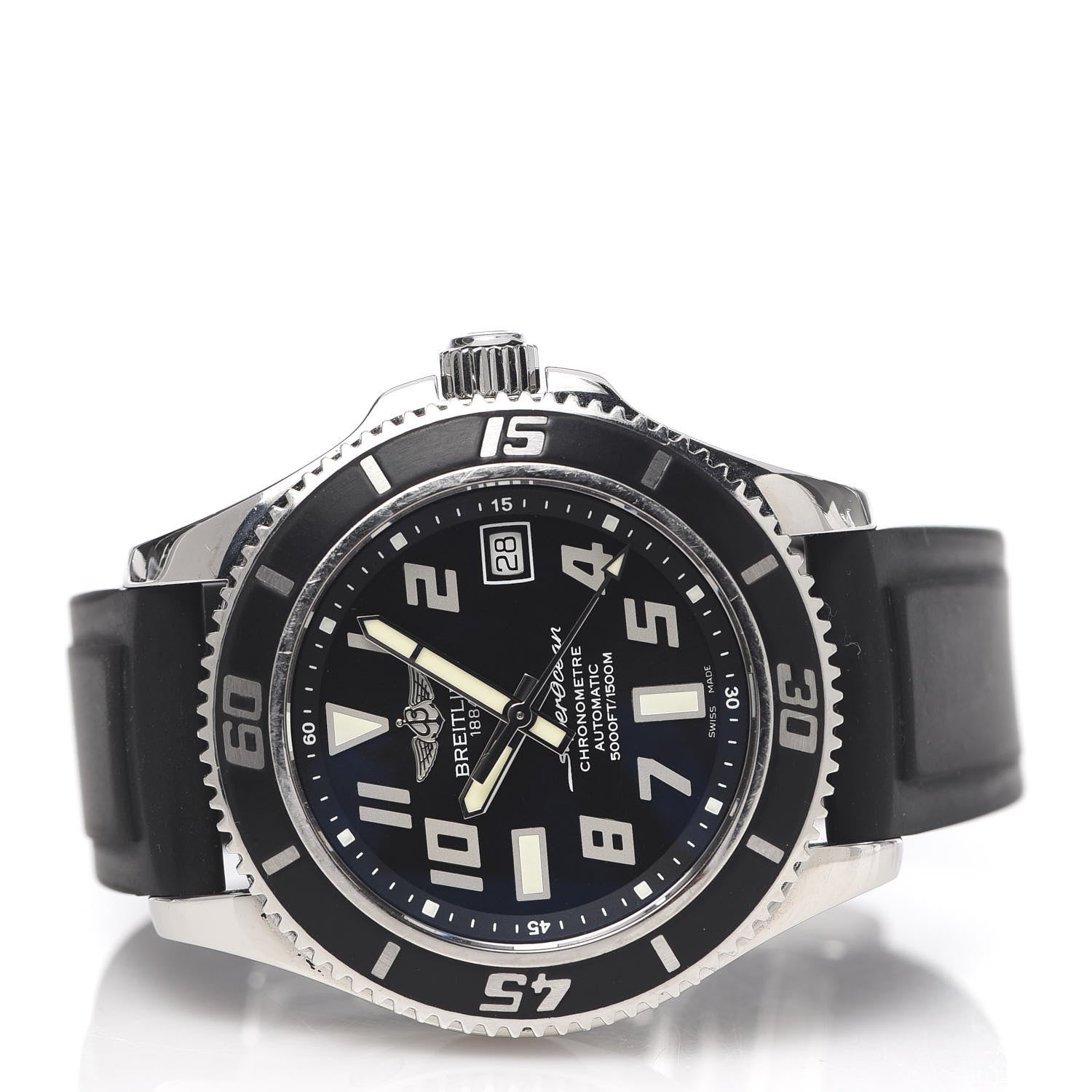 Breitling Stainless Steel Rubber 42mm SuperOcean Automatic Watch Black A17364 3 of 9
