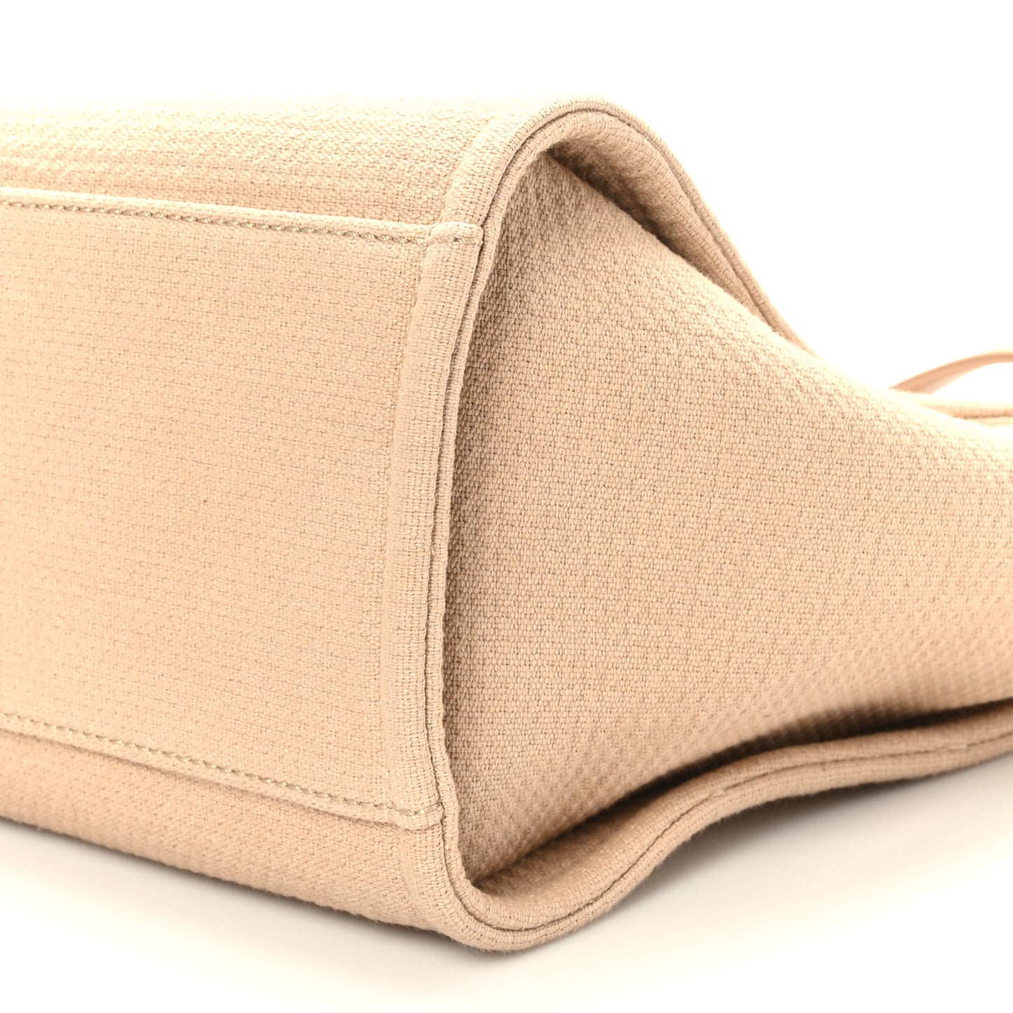Mixed Fibers Small Deauville Tote Beige