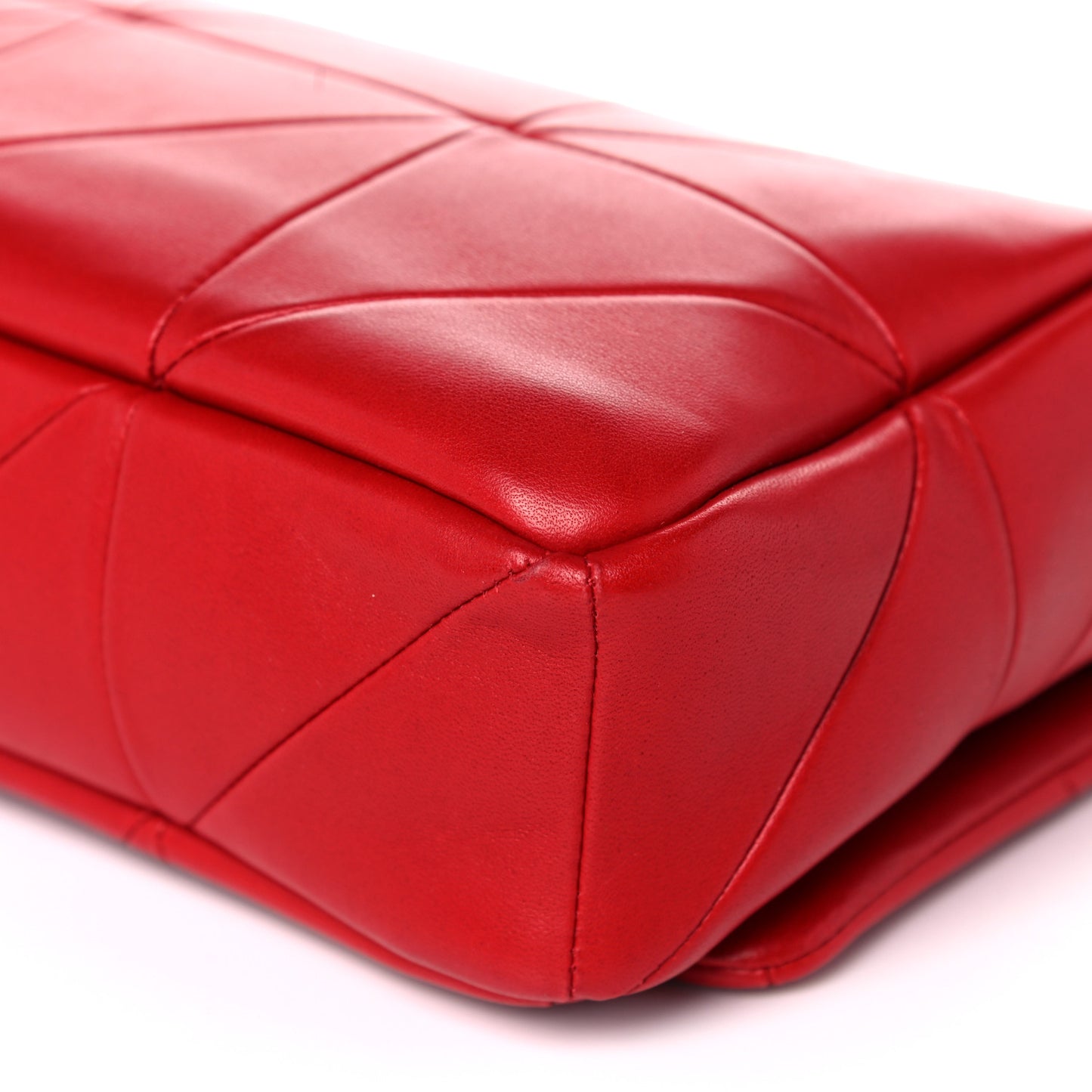 Lambskin Patchwork Monogram Medium Jamie Red