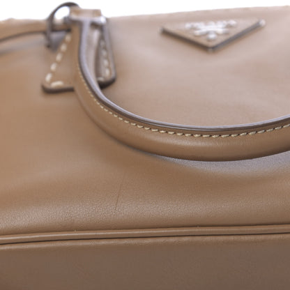 Prada City Calf Mini Hand Stitched Galleria Double Zip Tote Caramel 13 of 18