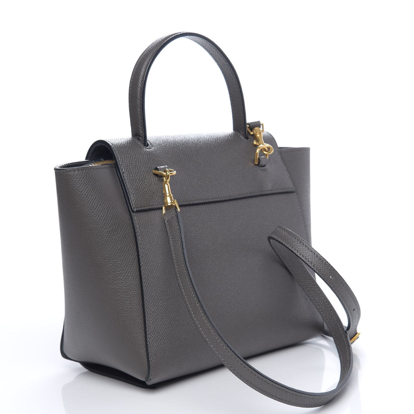 Grained Calfskin Nano Belt Bag Grey