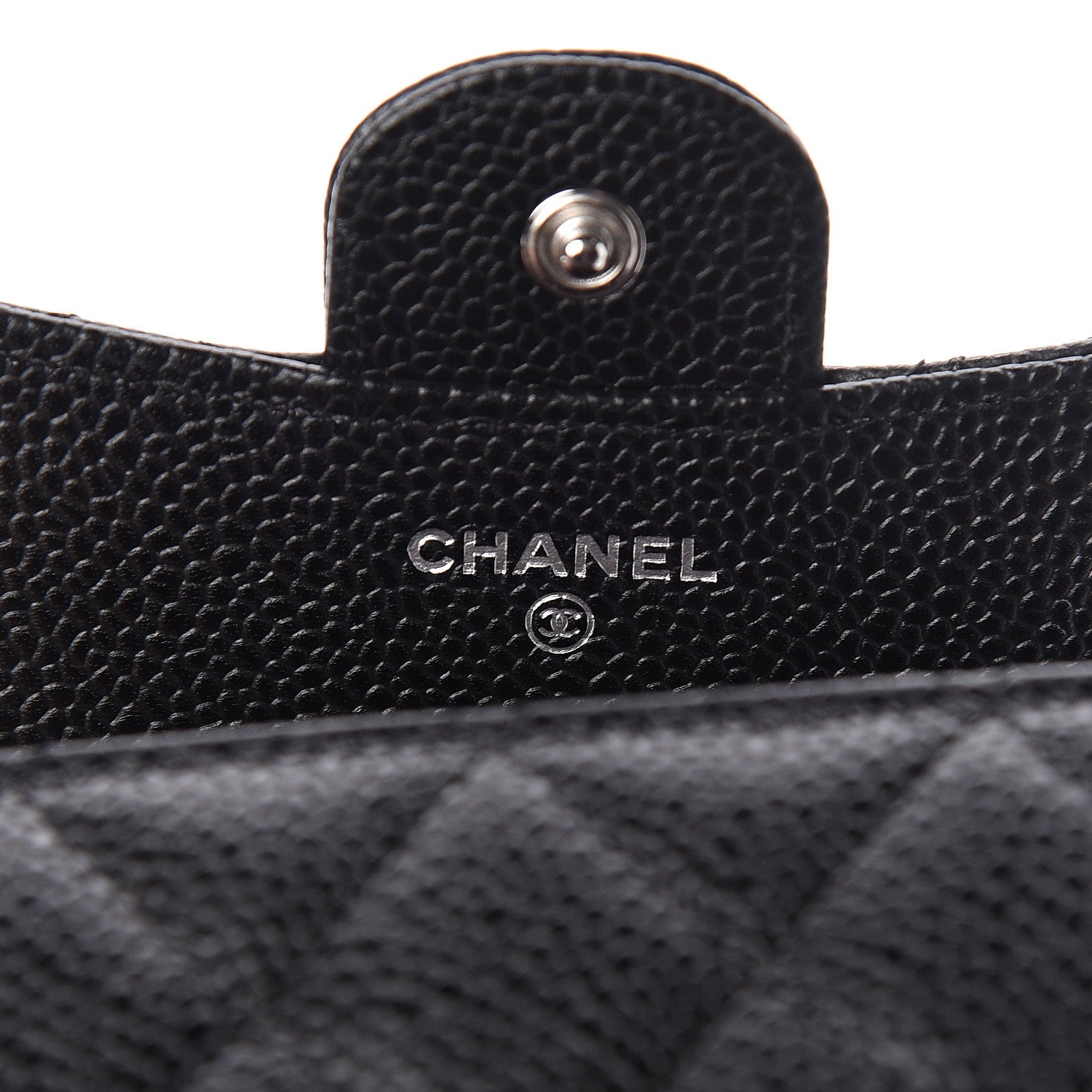 Chanel Caviar Quilted Compact Flap Wallet Black 6 of 9