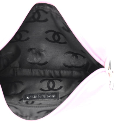 Chanel Calfskin Quilted Cambon Pochette Pink Black 5 of 9