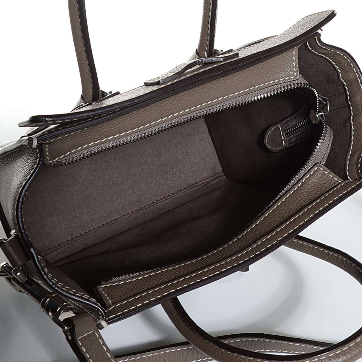 Drummed Calfskin Nano Luggage Souris