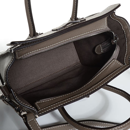 Celine Drummed Calfskin Nano Luggage Souris 5 of 8
