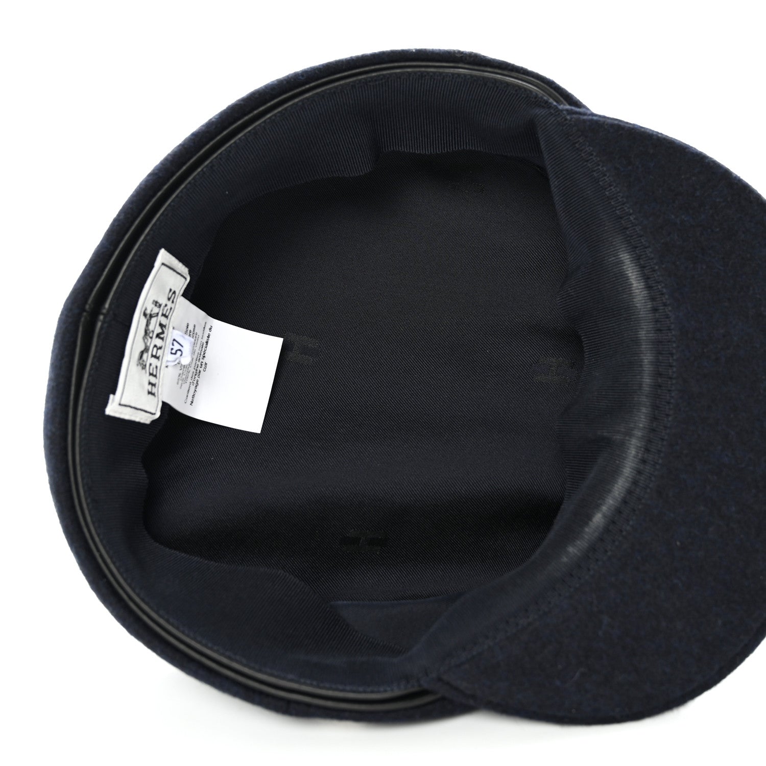 Hermes Cashmere Swift Womens Deauville Cap 57 Black 7 of 9