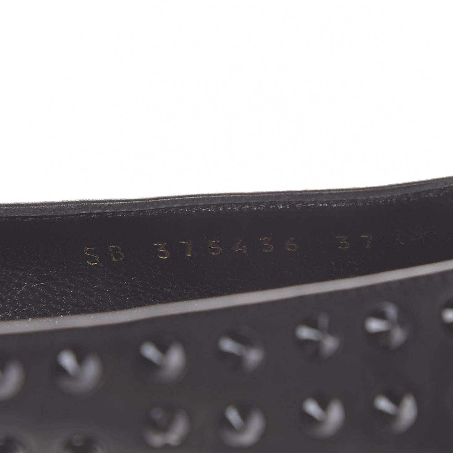Calfskin Studded Paris Ballerina Flats 37 Black