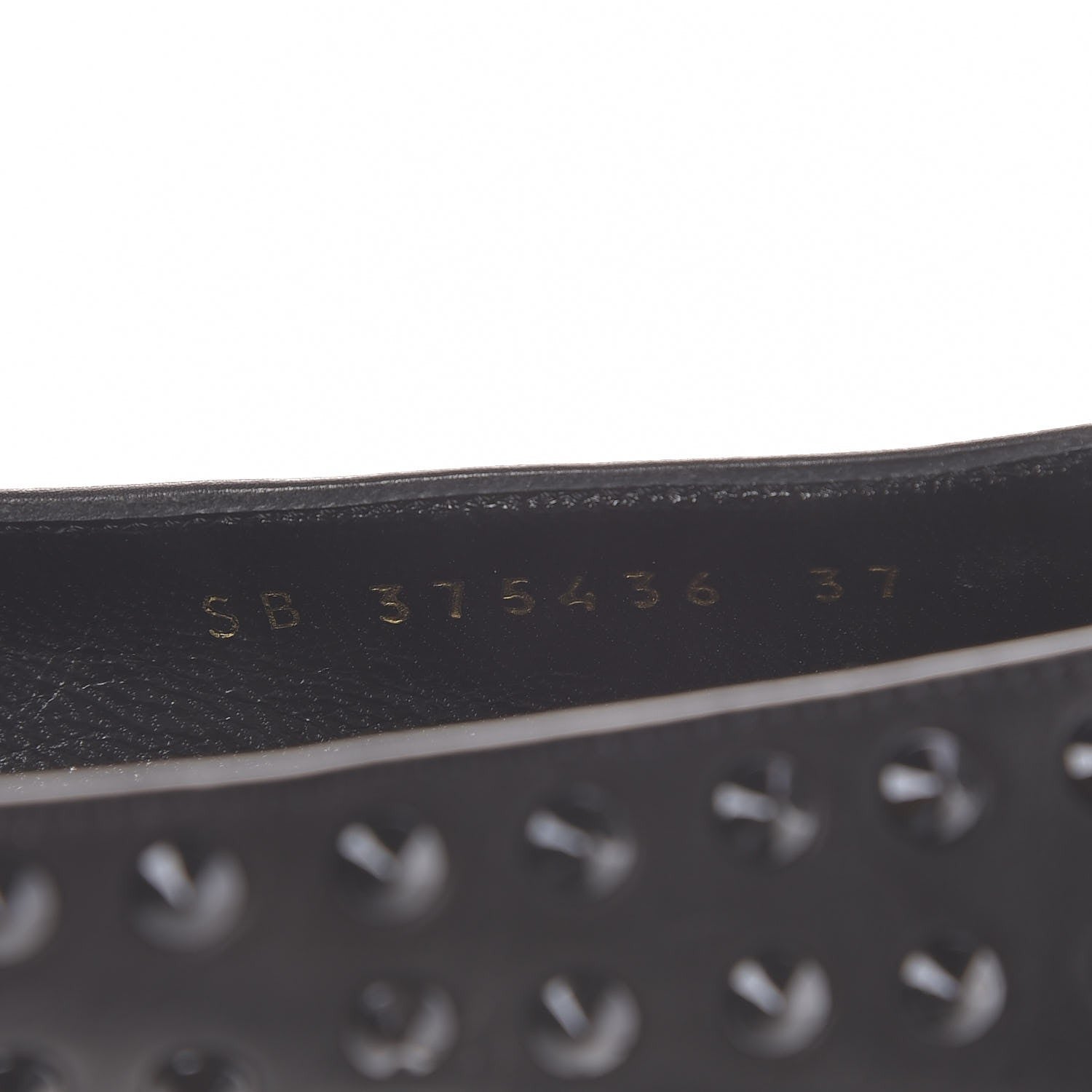 Saint Laurent Calfskin Studded Paris Ballerina Flats 37 Black 10 of 10