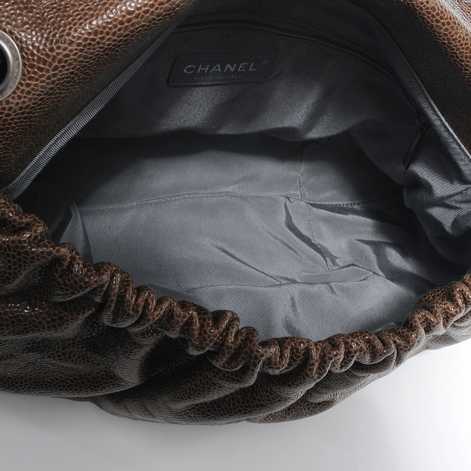 Chanel Caviar Maxi Elastic Flap Brown 6 of 8