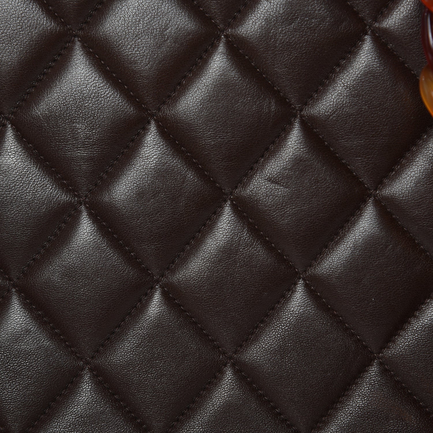 Chanel Lambskin Tortoise Square Chain Flap Brown 16 of 21
