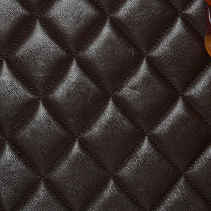 Chanel Lambskin Tortoise Square Chain Flap Brown 16 of 21