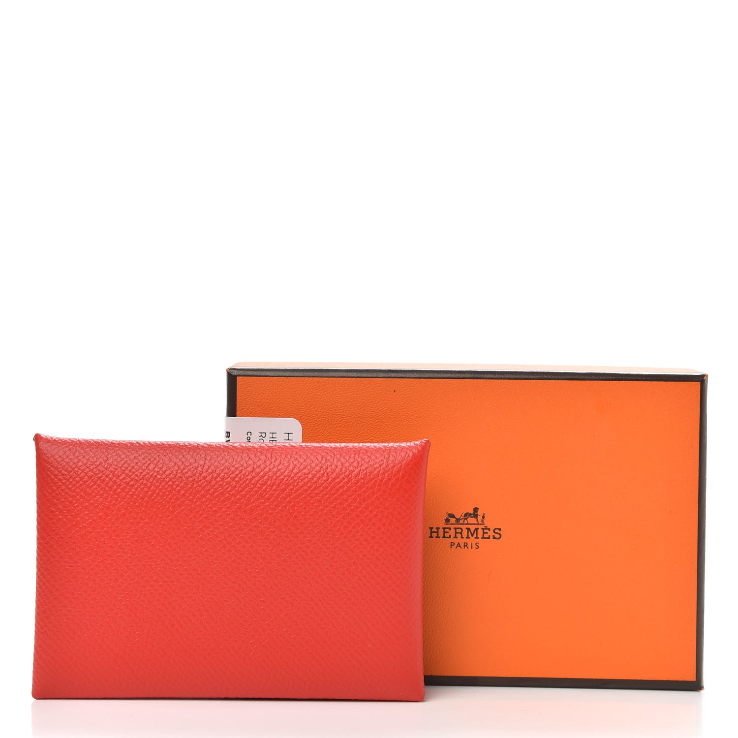 Hermes Evercolor Calvi Card Case Rouge De Coeur 7 of 7