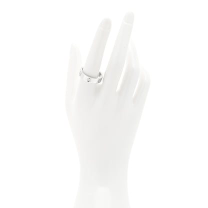 Cartier 18K White Gold 3 Diamond 5.5mm LOVE Ring 58 8.25 2 of 5