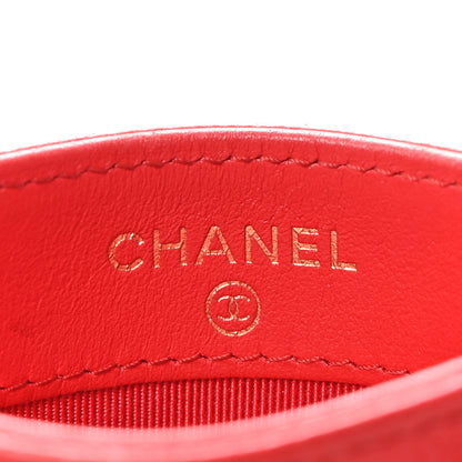 Chanel Caviar Quilted Card Holder Red 6 of 9