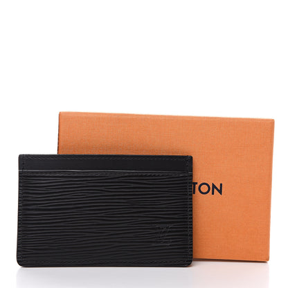 Louis Vuitton Epi Card Holder Black 6 of 6