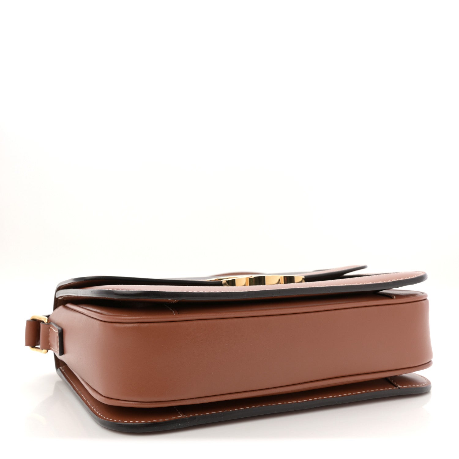 Celine Triomphe Canvas Calfskin Medium Triomphe Bag Tan 4 of 10