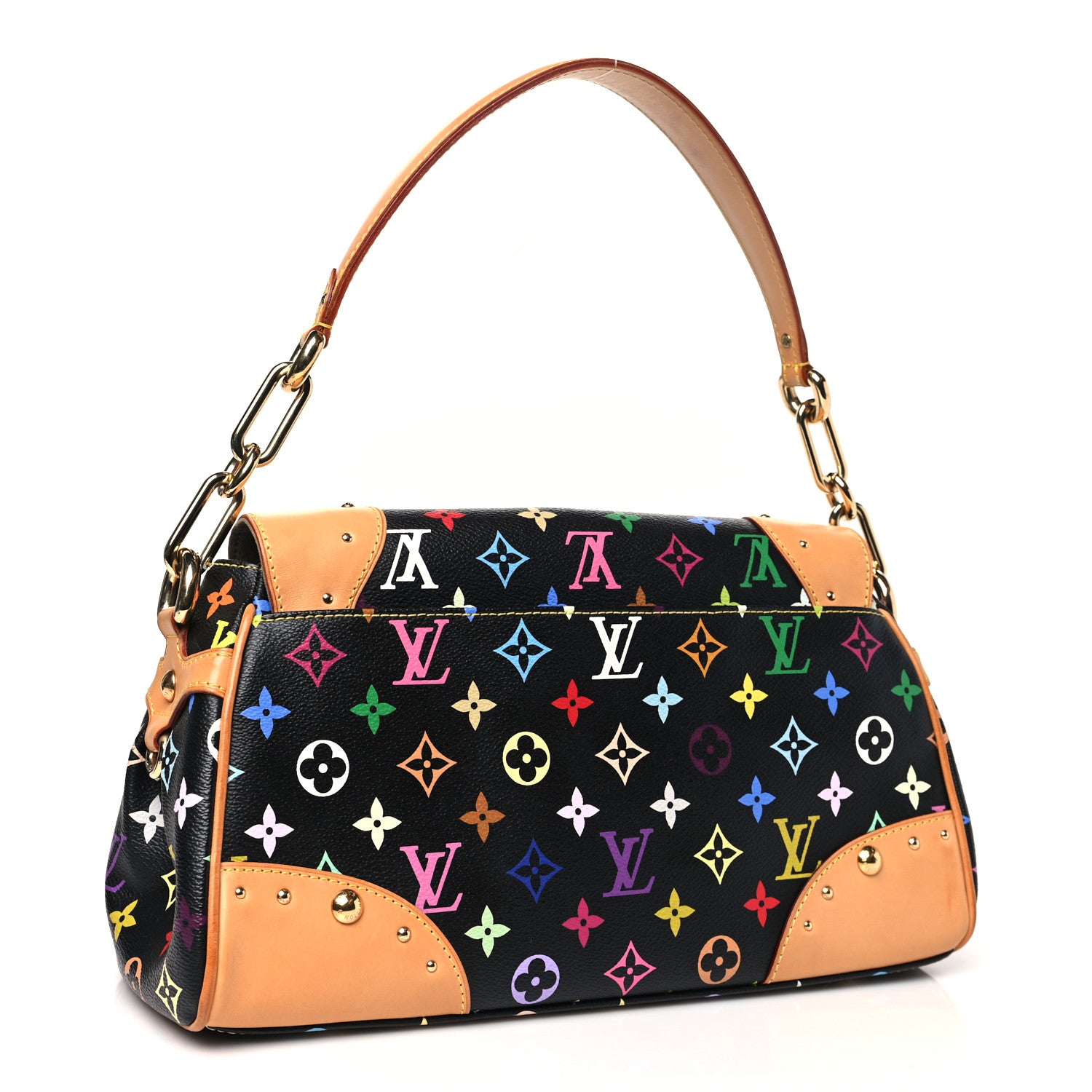 Louis Vuitton Monogram Multicolor Beverly MM Black 3 of 10