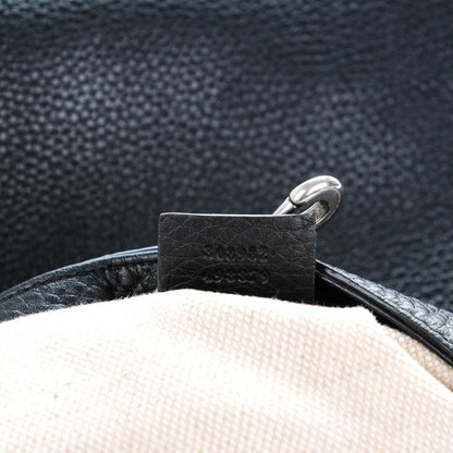 Gucci Pebbled Calfskin Studded Medium Soho Chain Shoulder Bag Black 7 of 7