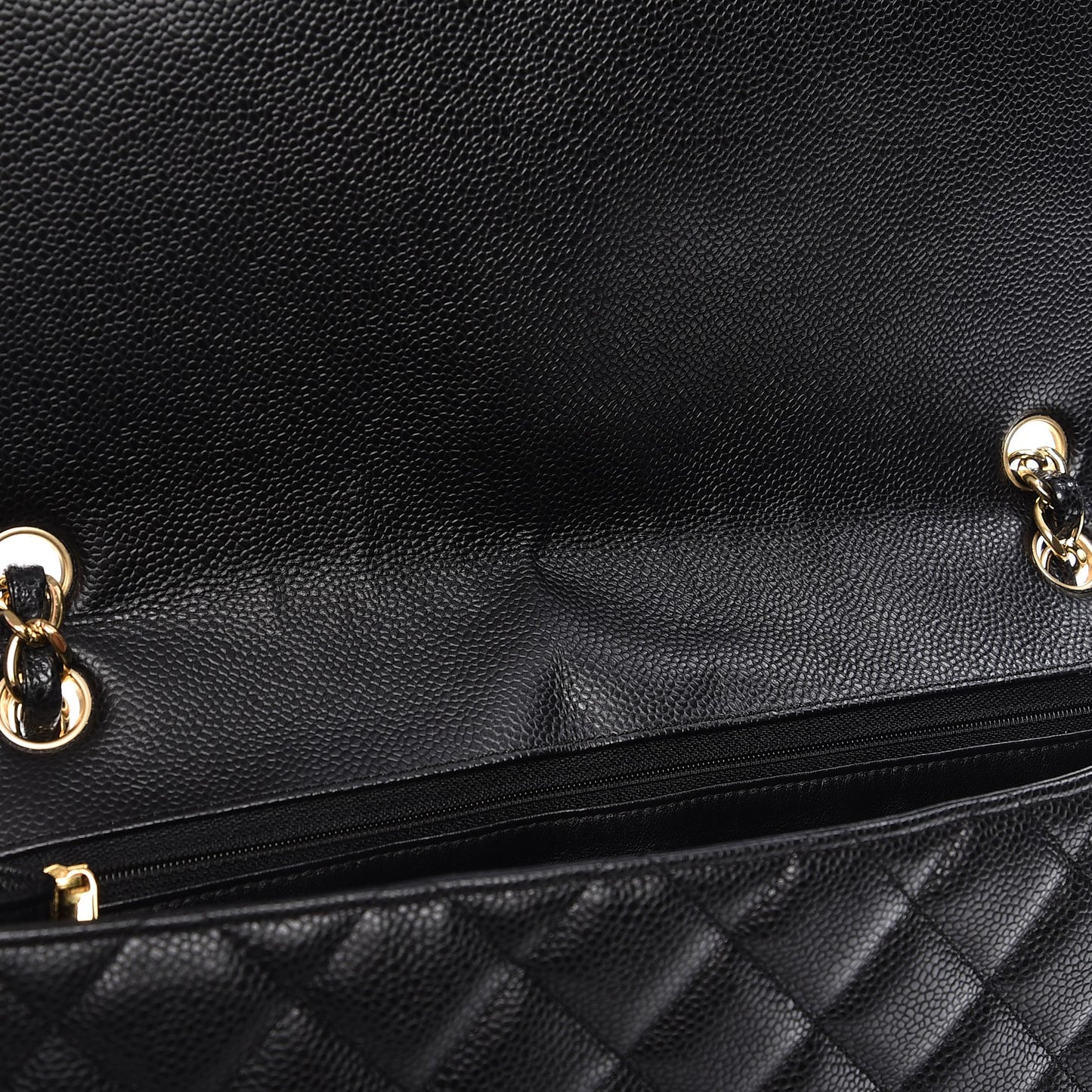 Caviar Quilted Maxi Single Flap Black