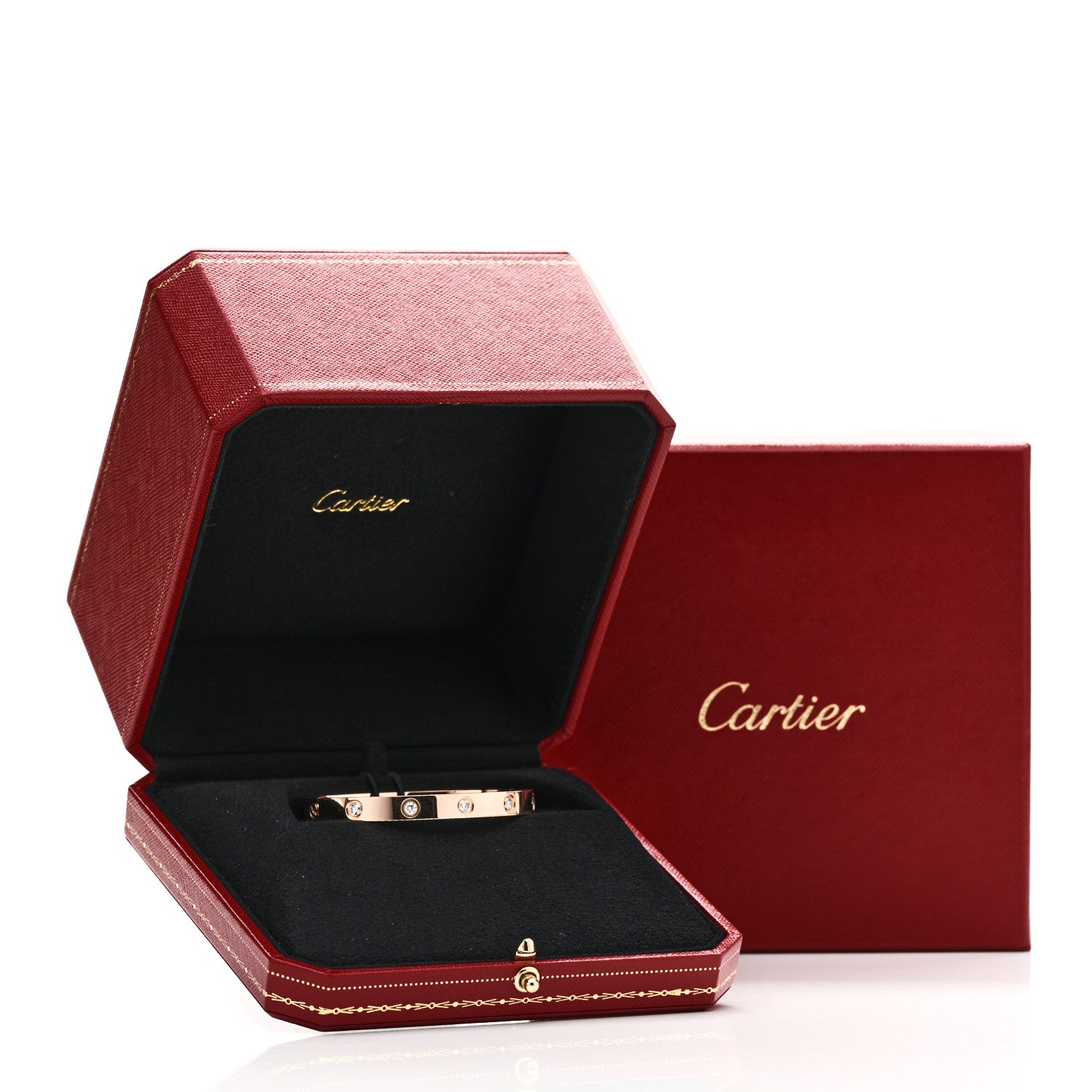Cartier 18K Pink Gold 10 Diamond LOVE Bracelet 16 8 of 8