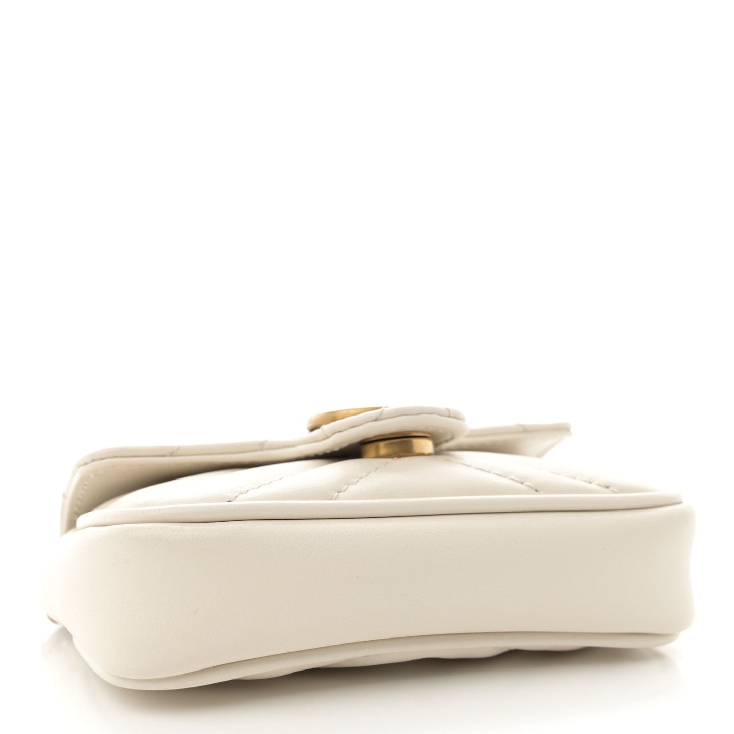 Calfskin Matelasse Heart GG Marmont 2.0 Coin Purse On A Chain Mystic White