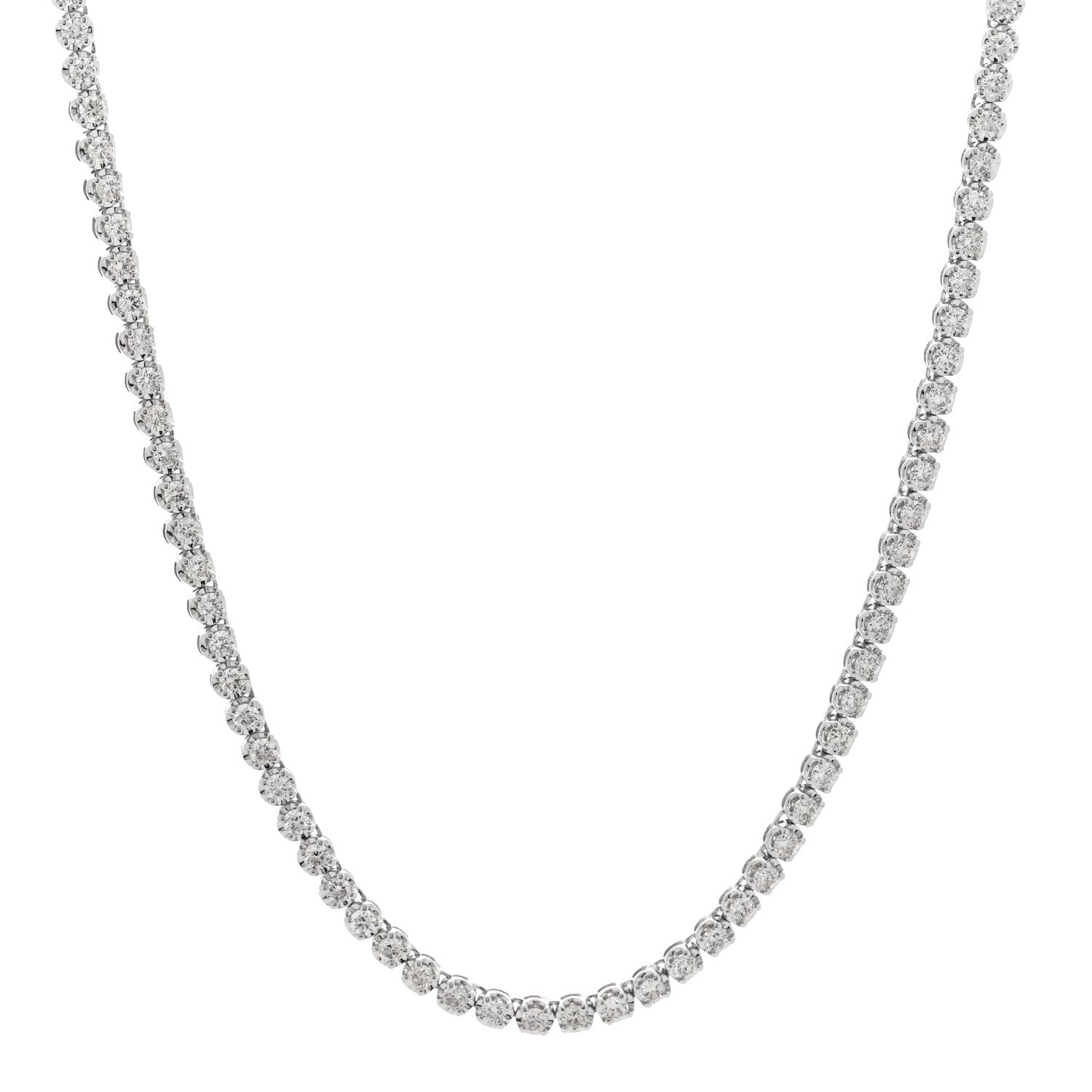 Parker & West by FASHIONPHILE 14K White Gold Diamond 4.96ctw Tennis Necklace 1 of 6