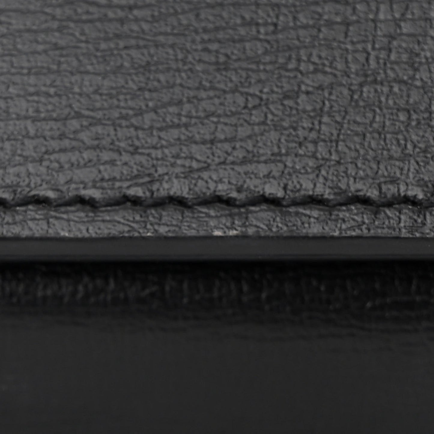 Grained Calfskin Monogram Phone Holder Crossbody Black