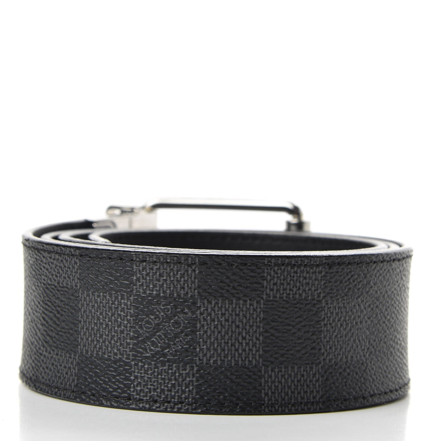 Louis Vuitton Damier Graphite Calfskin Belt 90 36 Black 2 of 5