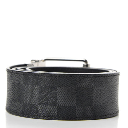 Louis Vuitton Damier Graphite Calfskin Belt 90 36 Black 2 of 5