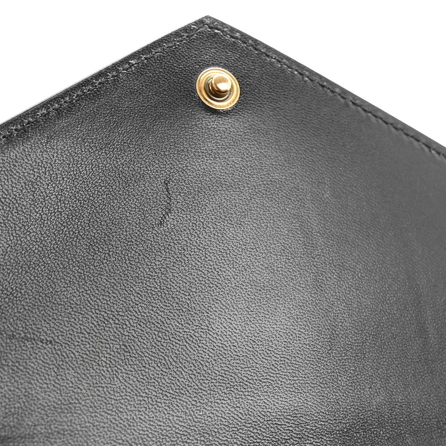 Smooth Calfskin Nappa Monogram Chain Wallet Black