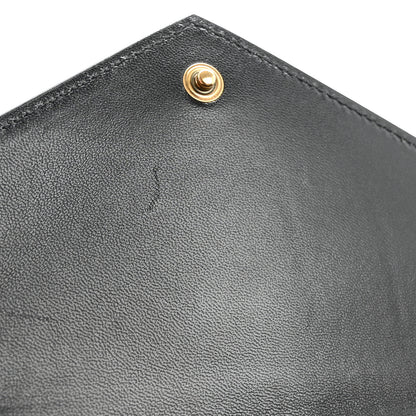 Saint Laurent Smooth Calfskin Nappa Monogram Chain Wallet Black 11 of 13