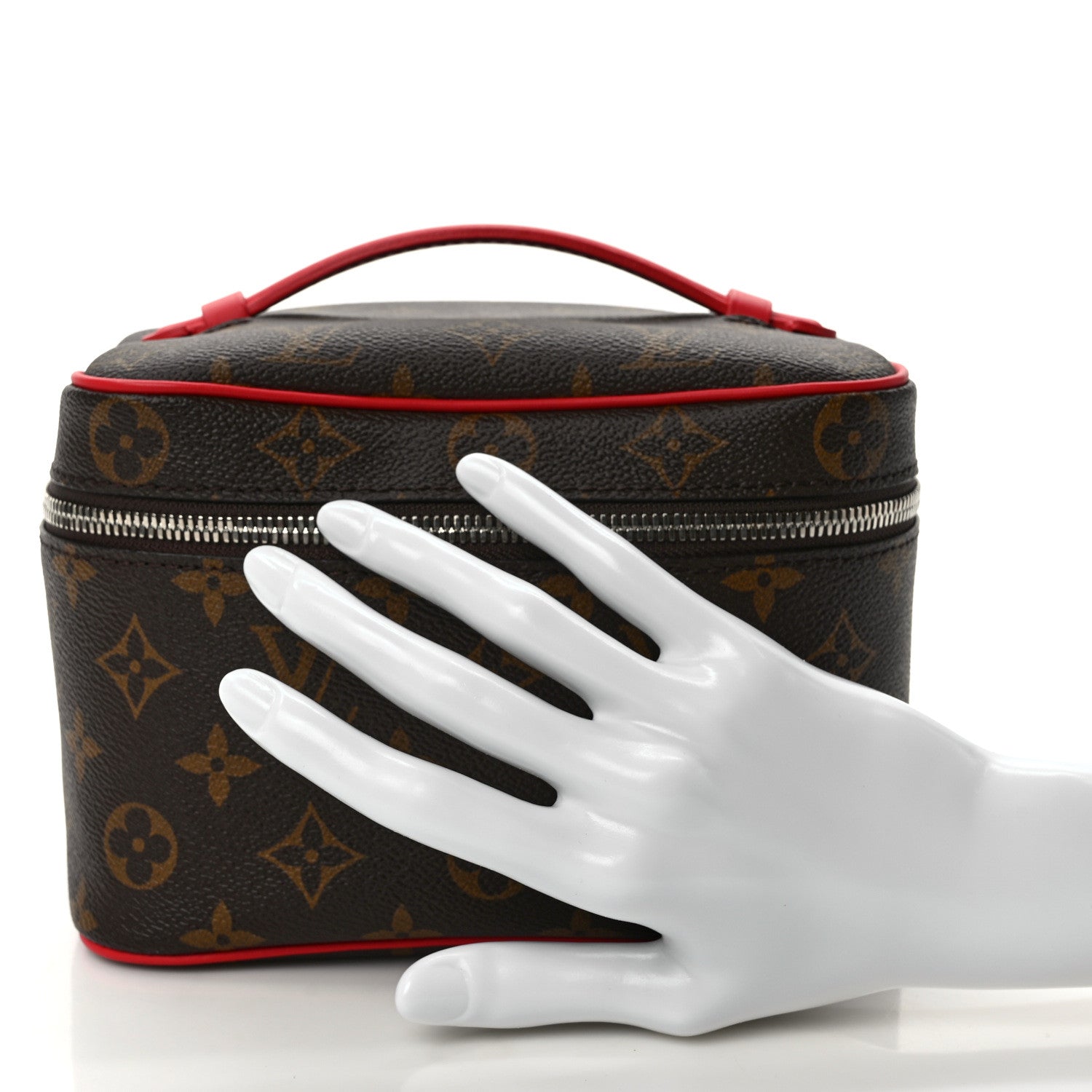 Louis Vuitton Monogram Macassar Nice Mini Rouge 2 of 8