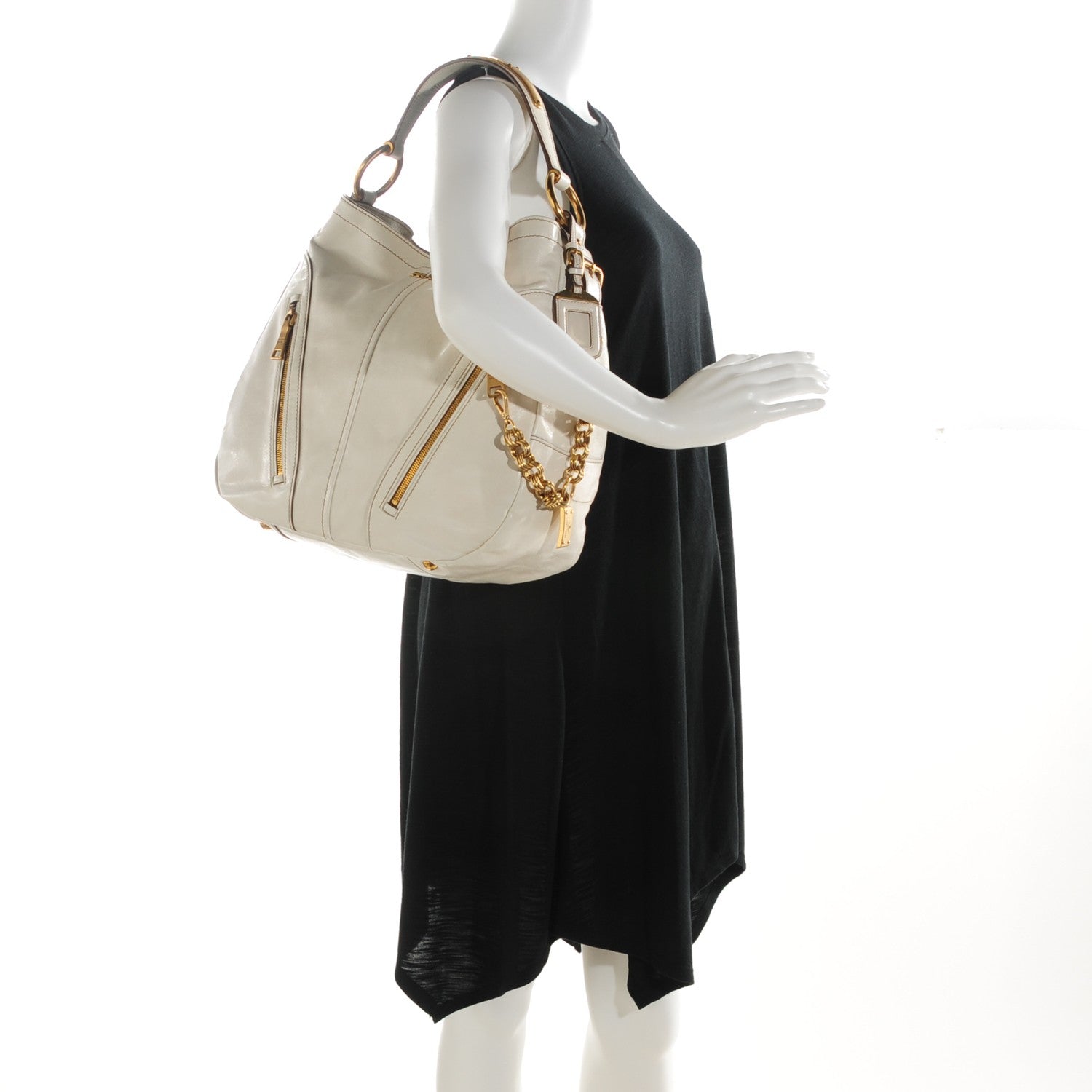 Prada Vitello Shine Hobo Talco 2 of 8