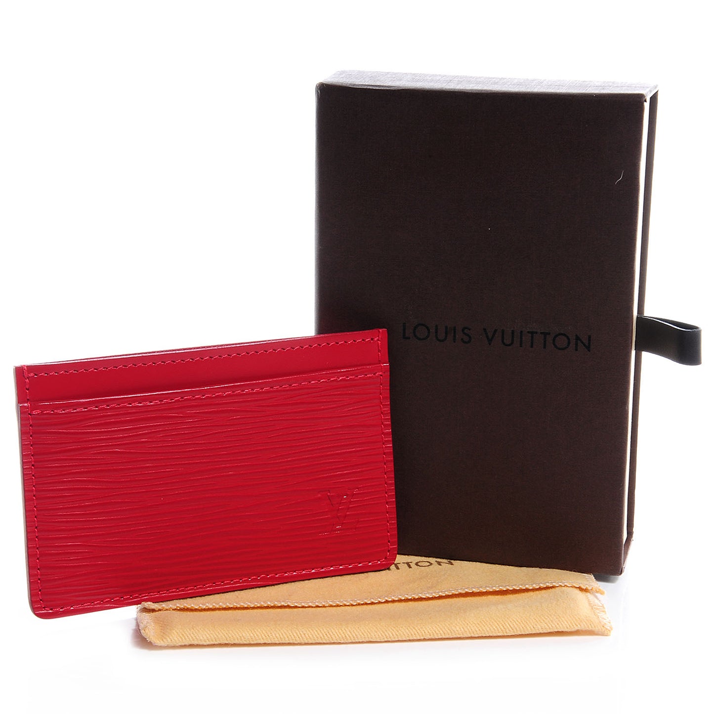 Epi Card Holder Carmine