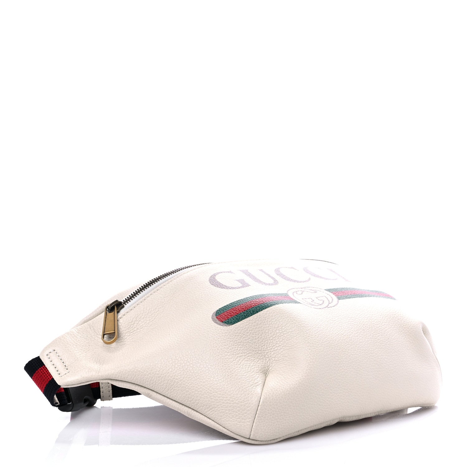 Gucci Grained Calfskin Logo Belt Bag White 4 of 7