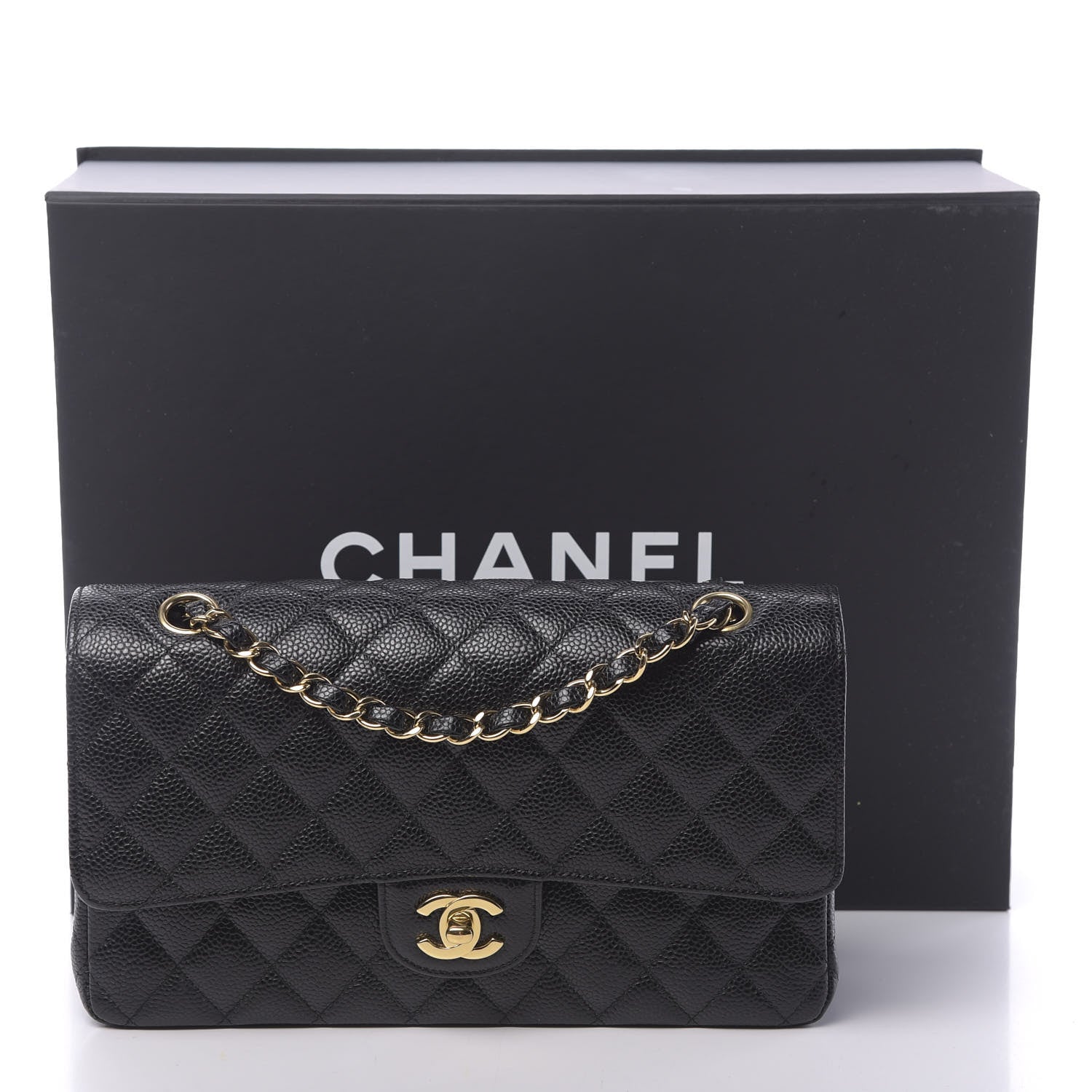Chanel Caviar Quilted Medium Double Flap Black 11 of 11