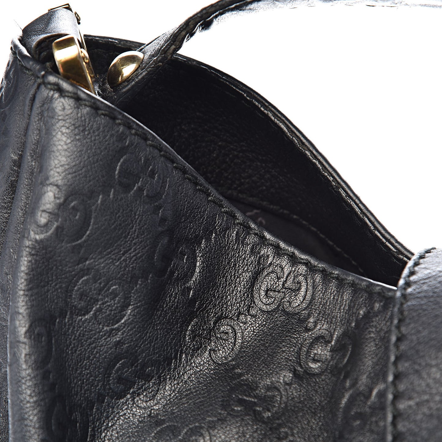 Guccissima Large New Ladies Web Hobo Black