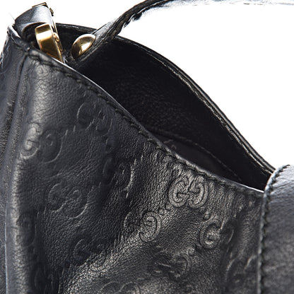 Gucci Guccissima Large New Ladies Web Hobo Black 18 of 20