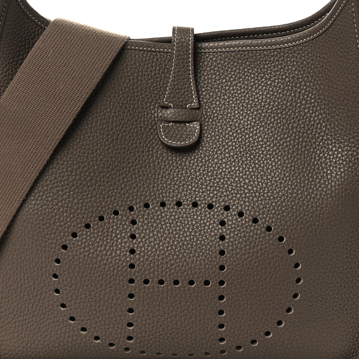 Hermes Taurillon Clemence Evelyne III PM Etoupe 8 of 12