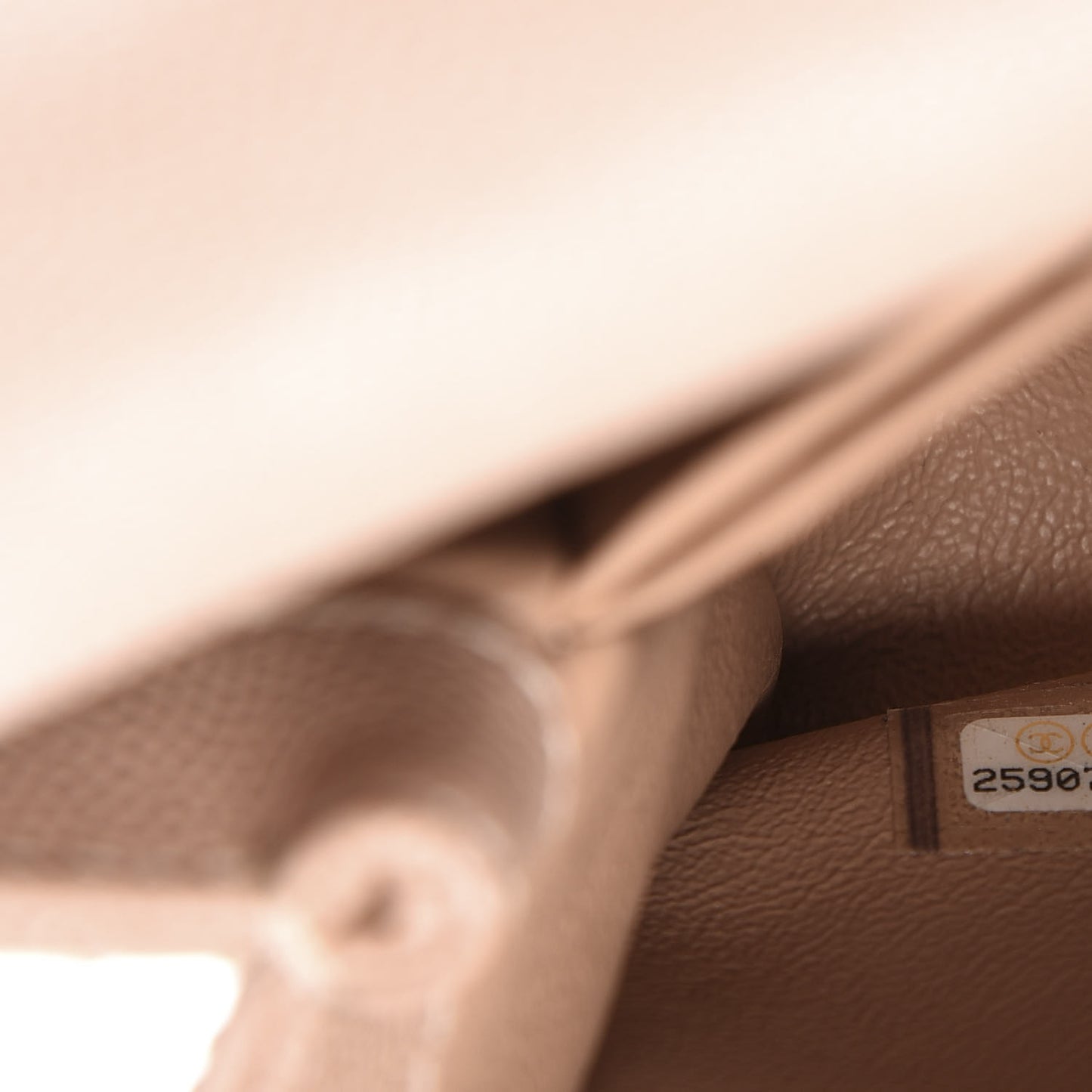 Caviar Elaphe Quilted Mini Coco Handle Flap Beige