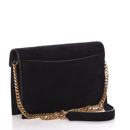 Saint Laurent Suede Calfskin Monogram Le Sept Chain Bag Black 3 of 11
