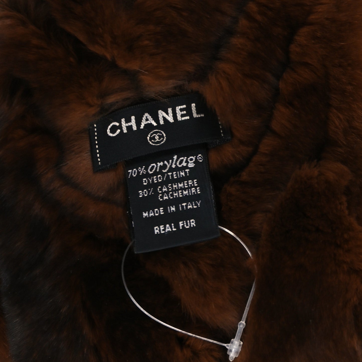 Orylag Rabbit Fur CC Scarf Brown Multicolor