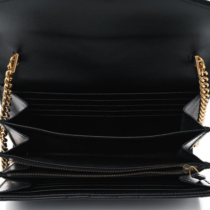 Gucci Calfskin Matelasse GG Marmont Chain Wallet Black 4 of 4